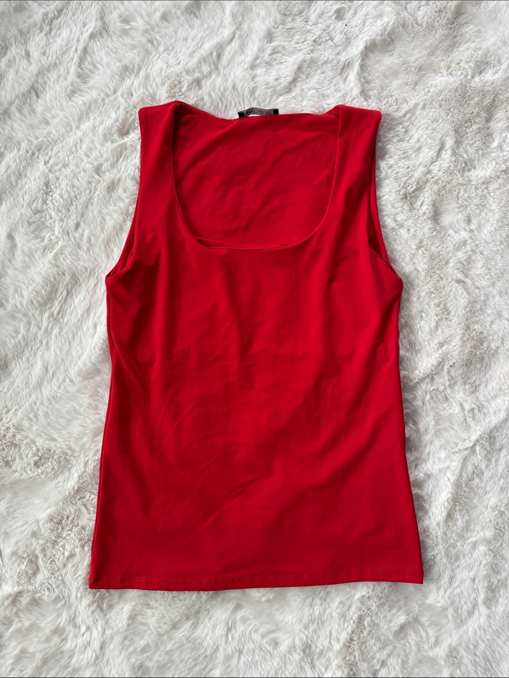 Zara Vibrant Red Scoop Tank Top